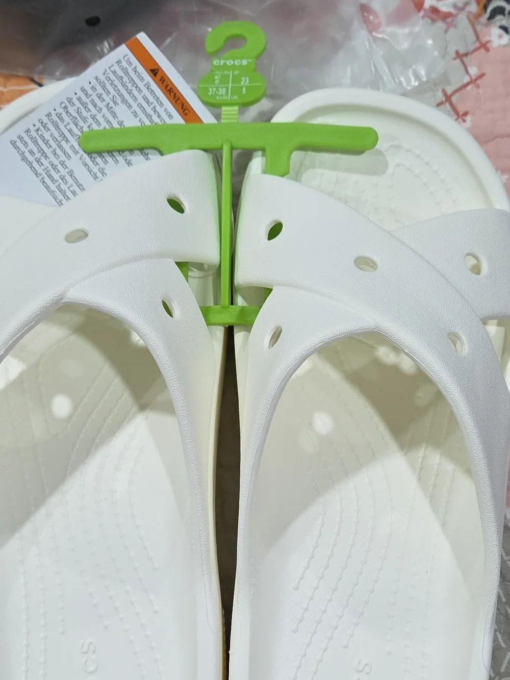 CROCS Kids' White Slip-On Sandals